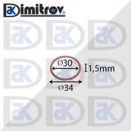 Дифтунга Ø 30 х Ø 34 х 1,5 mm медна